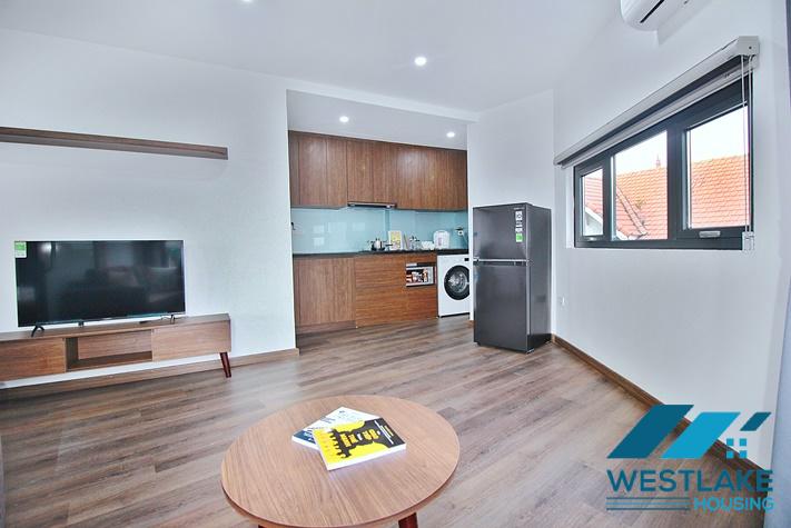 Spacious, bright one-bedroom apartment for lease in Au Co, Tay Ho, Hanoi.