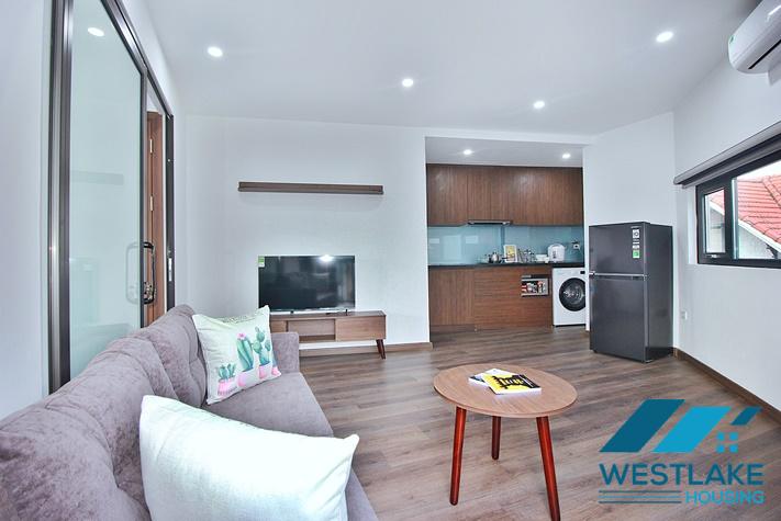 Spacious, bright one-bedroom apartment for lease in Au Co, Tay Ho, Hanoi.