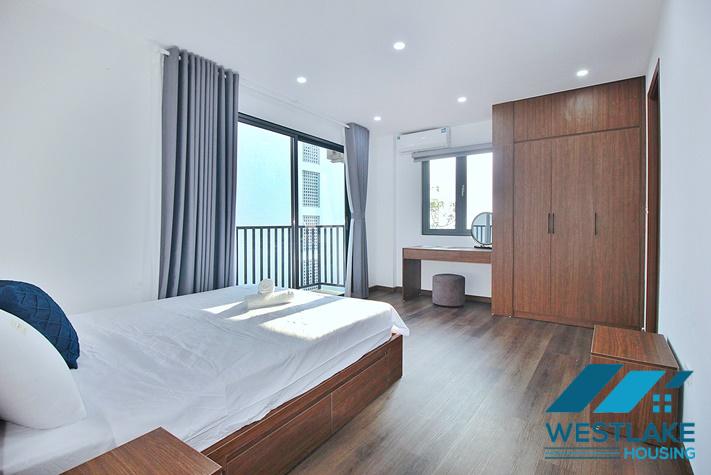 Spacious, bright one-bedroom apartment for lease in Au Co, Tay Ho, Hanoi.