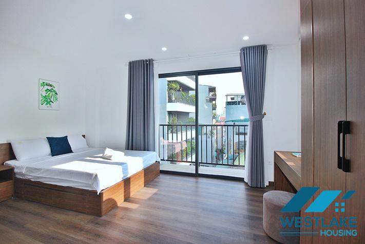 Spacious, bright one-bedroom apartment for lease in Au Co, Tay Ho, Hanoi.