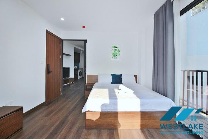 Spacious, bright one-bedroom apartment for lease in Au Co, Tay Ho, Hanoi.