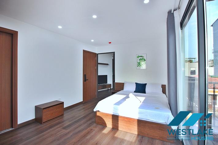 Spacious, bright one-bedroom apartment for lease in Au Co, Tay Ho, Hanoi.