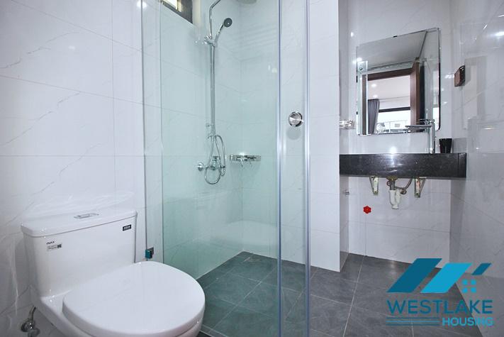 Spacious, bright one-bedroom apartment for lease in Au Co, Tay Ho, Hanoi.