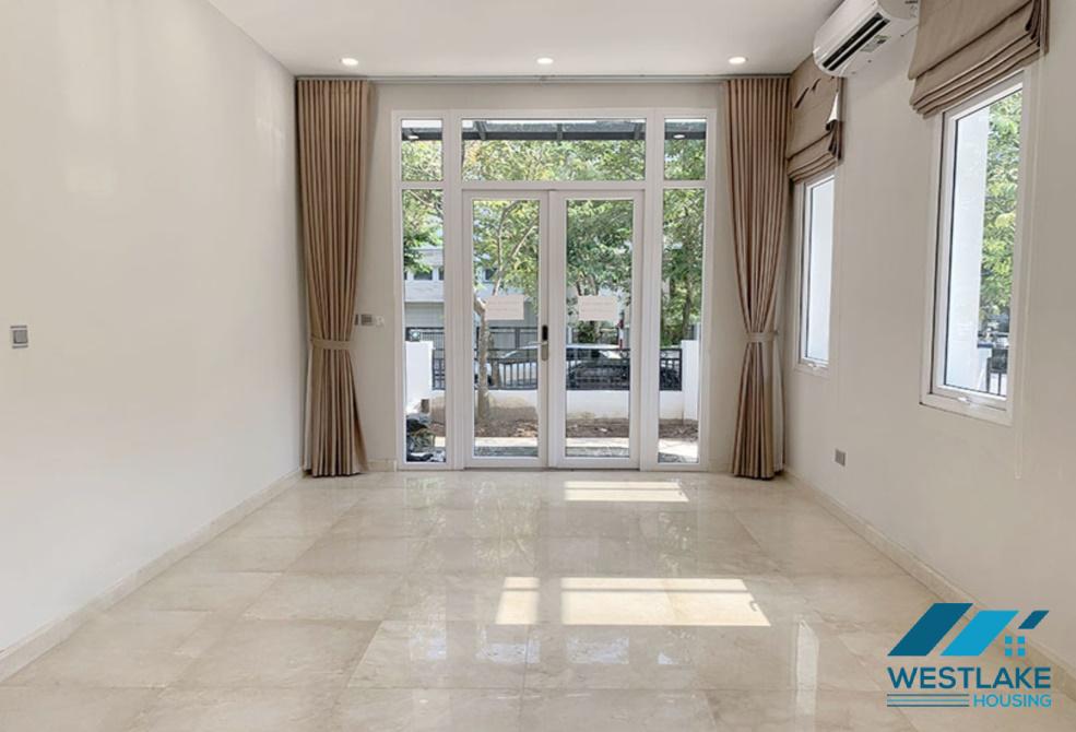 Corner and unfurnished five bedrooms house for rent in K block, Ciputra, Tay Ho ward, Ha Noi