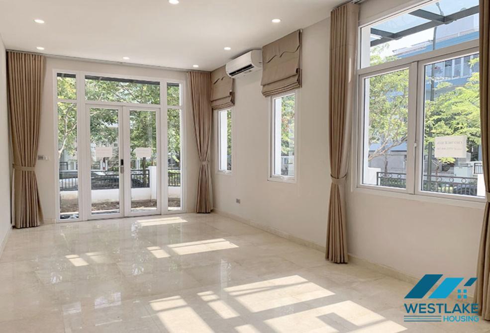 Corner and unfurnished five bedrooms house for rent in K block, Ciputra, Tay Ho ward, Ha Noi