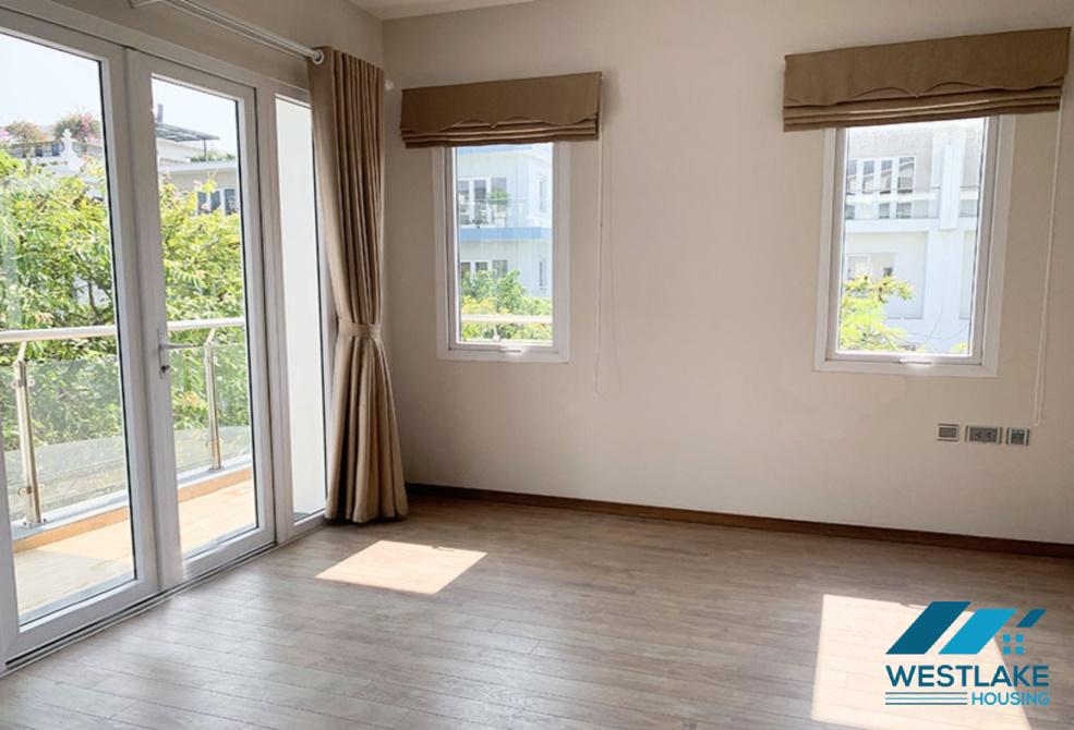 Corner and unfurnished five bedrooms house for rent in K block, Ciputra, Tay Ho ward, Ha Noi