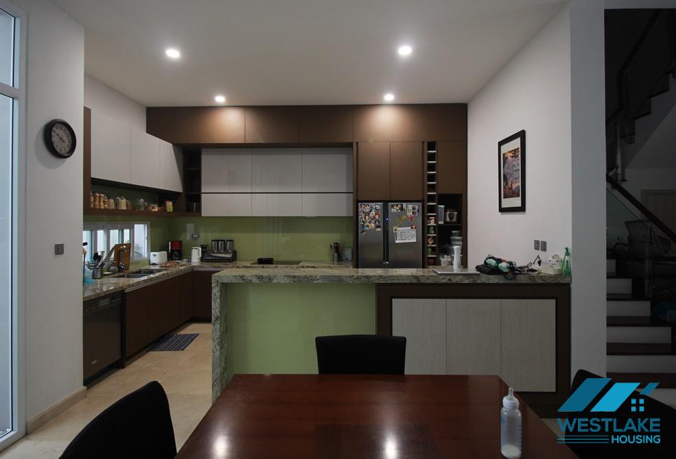 Semi-furnished house with 5 bedrooms for rent in K Block, Ciputra, Tay Ho ward, Ha Noi