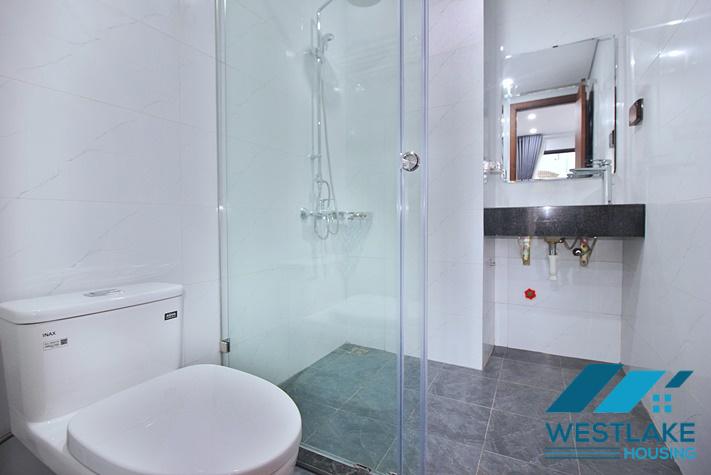 Newly one-bedroom apartment with balcony for rent on Au Co Street, Tay Ho Ward, Hanoi.