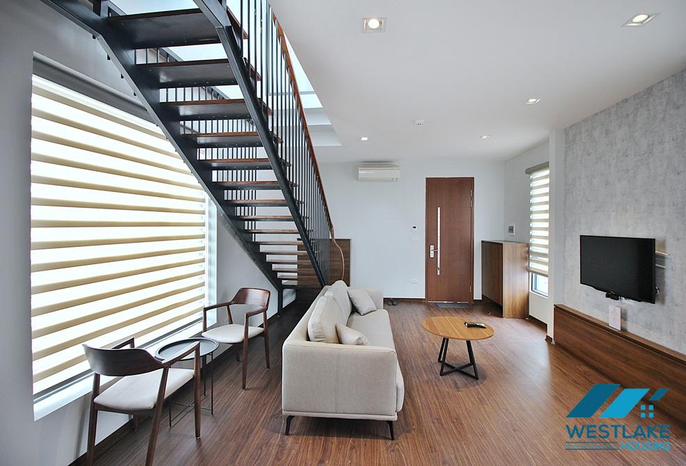 A well-decorated duplex 2 bedrooms apartment for rent in Au Co street, Tay Ho, Ha Noi