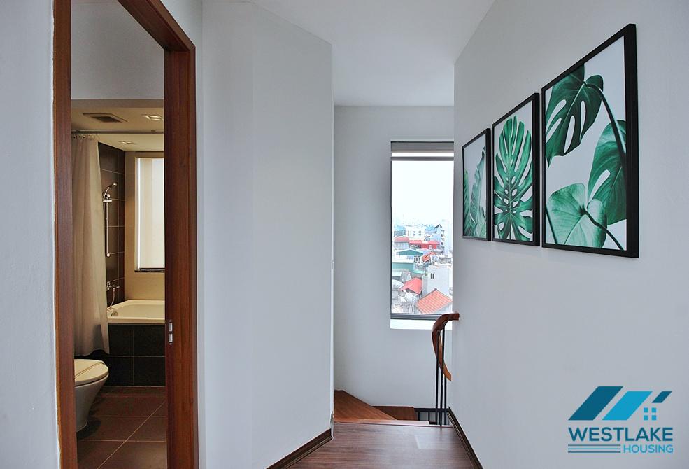 A well-decorated duplex 2 bedrooms apartment for rent in Au Co street, Tay Ho, Ha Noi