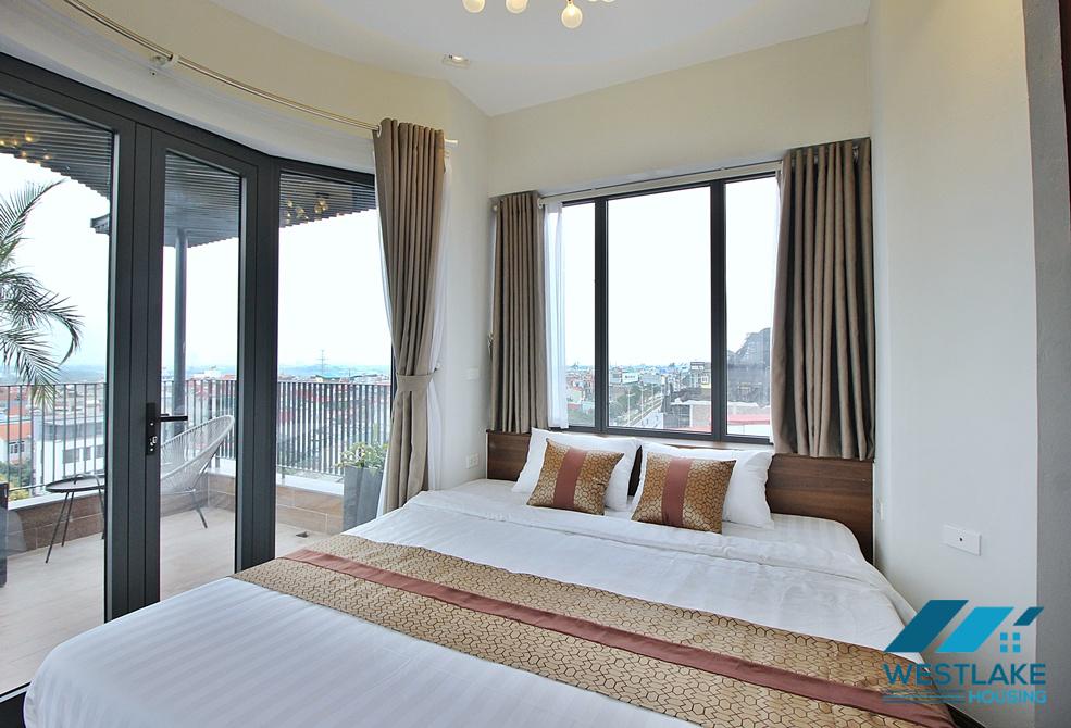 A well-decorated duplex 2 bedrooms apartment for rent in Au Co street, Tay Ho, Ha Noi