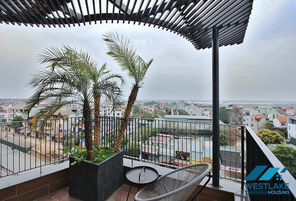 A well-decorated duplex 2 bedrooms apartment for rent in Au Co street, Tay Ho, Ha Noi