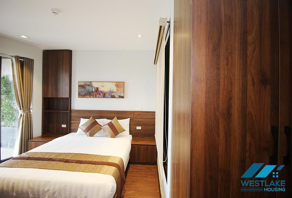 A beautiful and modern one bedroom apartment with nice balcony for rent on Au Co street, Tay Ho, Ha Noi