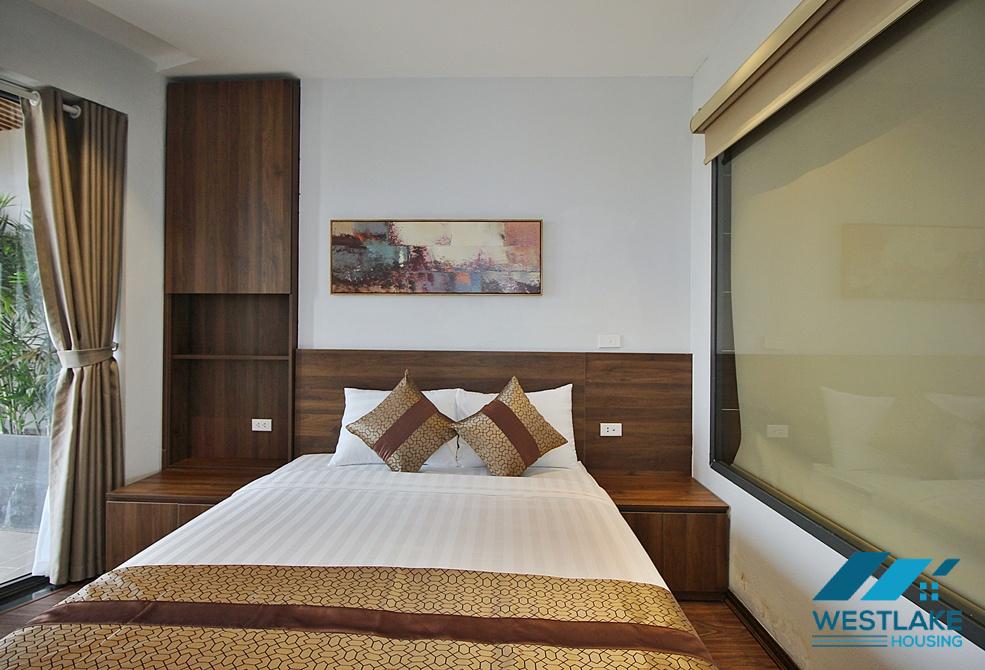 A beautiful and modern one bedroom apartment with nice balcony for rent on Au Co street, Tay Ho, Ha Noi