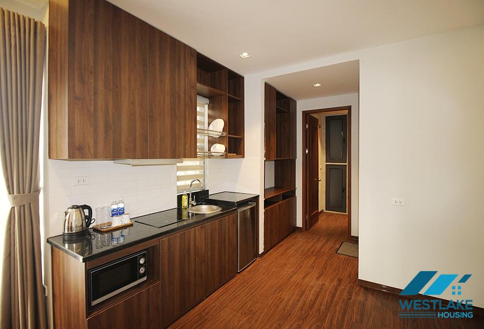 A beautiful and modern one bedroom apartment with nice balcony for rent on Au Co street, Tay Ho, Ha Noi