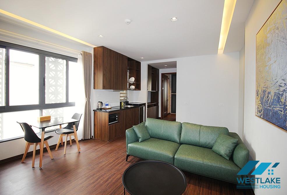 A beautiful and modern one bedroom apartment with nice balcony for rent on Au Co street, Tay Ho, Ha Noi