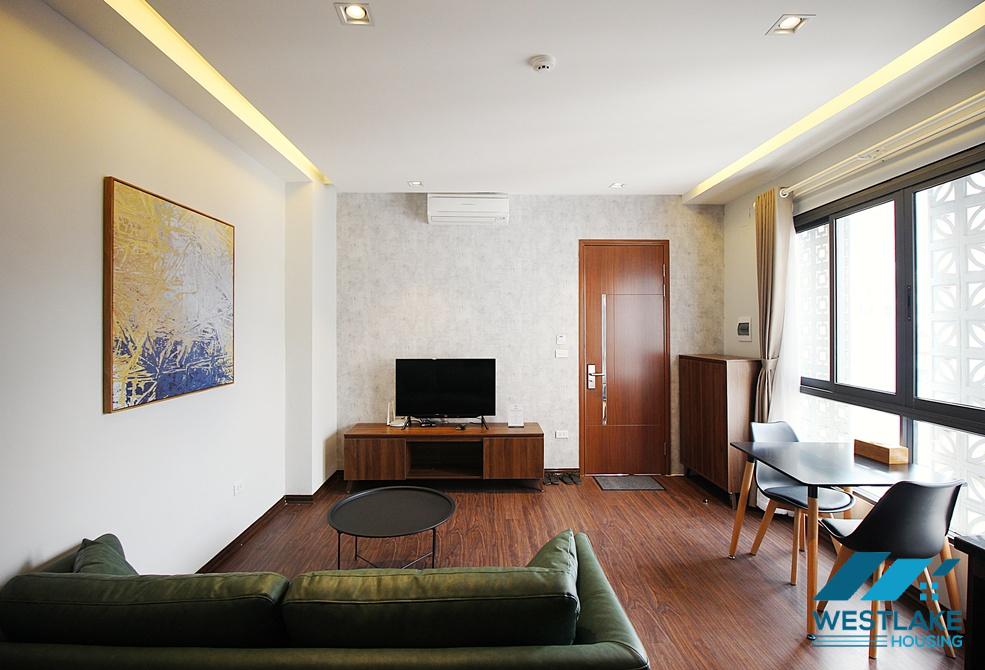 A beautiful and modern one bedroom apartment with nice balcony for rent on Au Co street, Tay Ho, Ha Noi