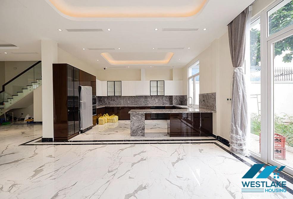 New villa with large campus with green garden for rent Ciputra, Tay Ho ward, Hanoi