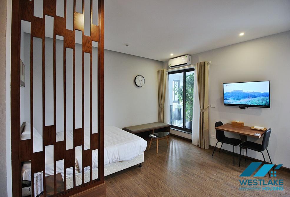 A brightly studio apartment for rent in Au Co street, Tay Ho, Ha Noi
