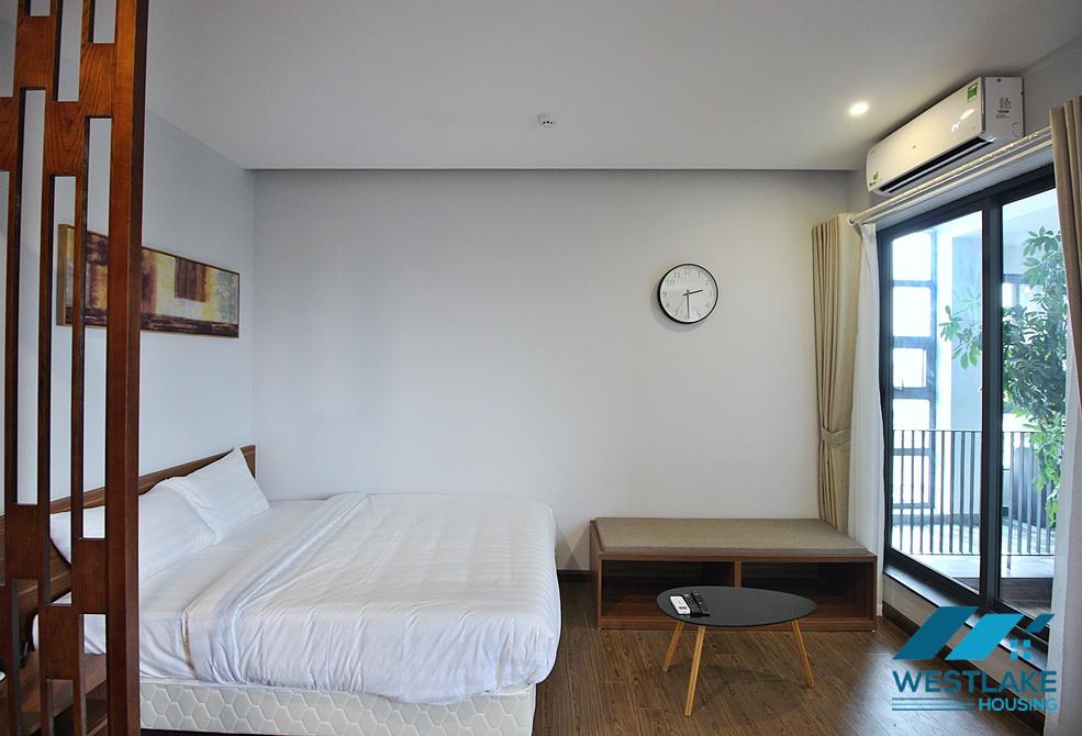 A brightly studio apartment for rent in Au Co street, Tay Ho, Ha Noi