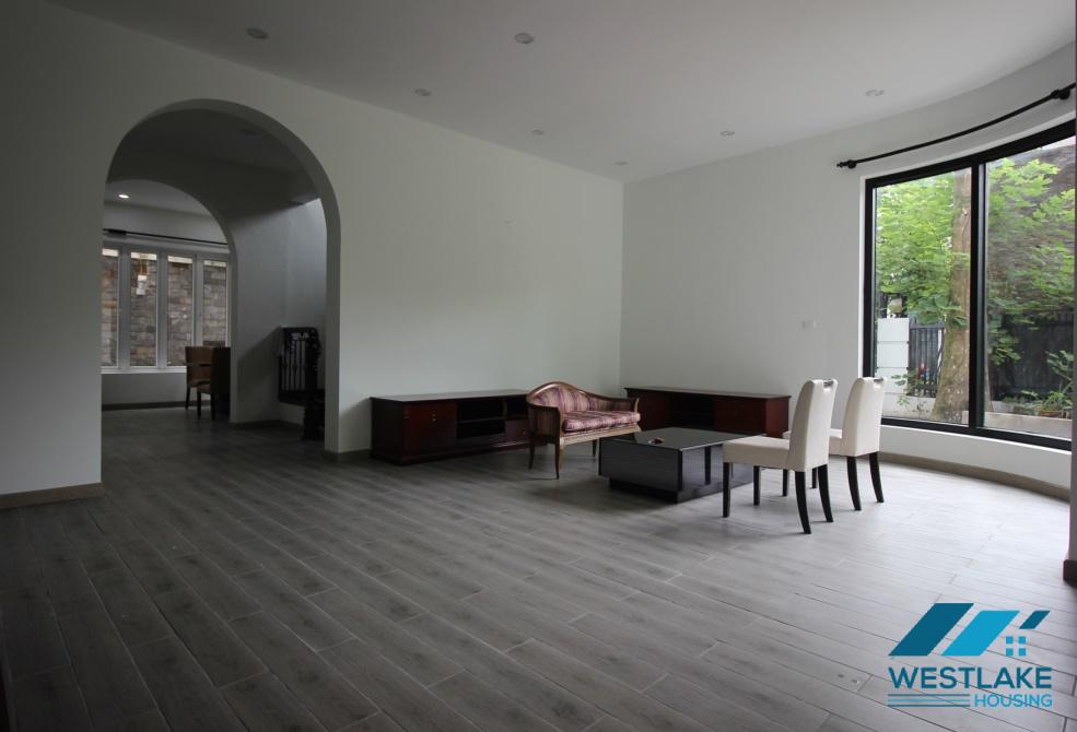 Corner house with big garden for rent in Ciputra, Tay Ho, Ha Noi