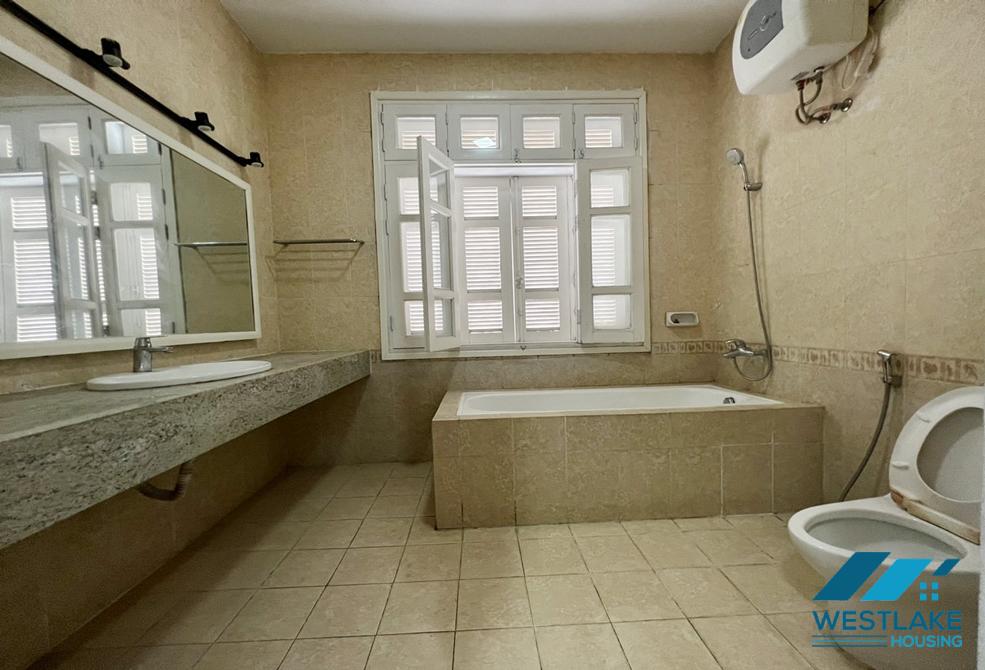 Garden white house for rent in T block, Ciputra, Tay Ho ward, Ha Noi