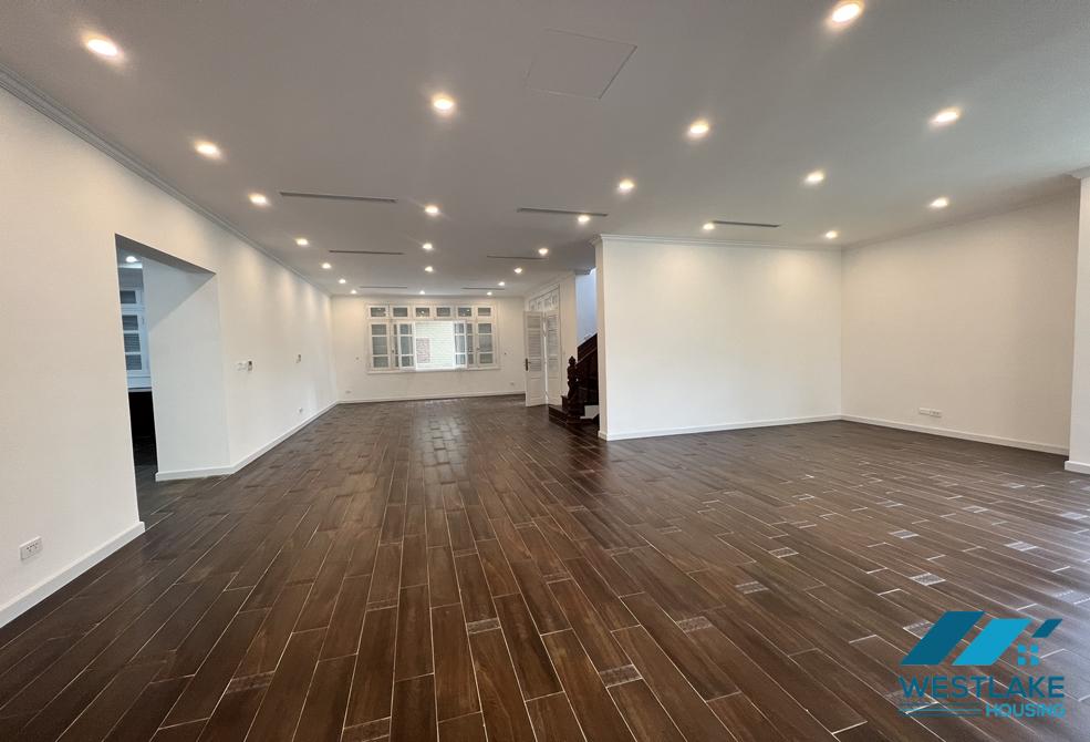 Unfurnished house with big yard and garden for rent in Ciputra, Tay Ho