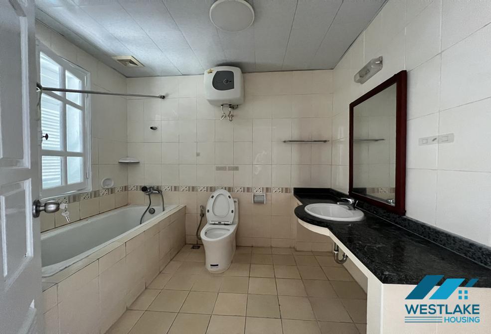 Unfurnished house with big yard and garden for rent in Ciputra, Tay Ho