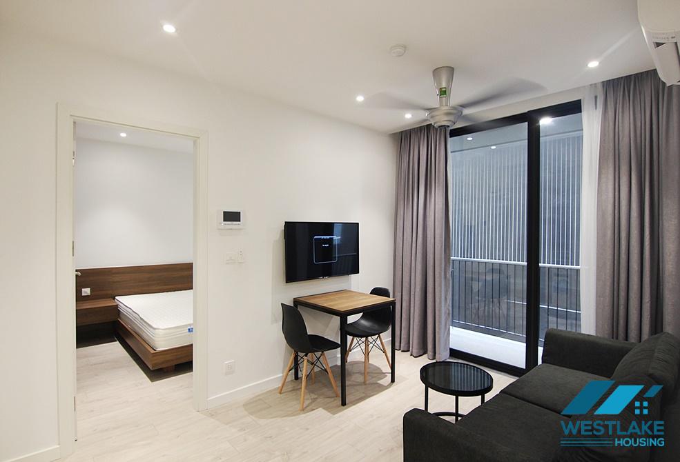 A modern one bedroom apartment with balcony for rent in To Ngoc Van area, Tay Ho, Ha Noi