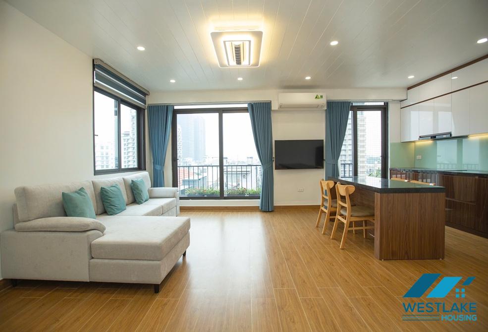 A bright one bedroom apartment on top floor for rent in Xuan Dieu area, Tay Ho, Ha Noi