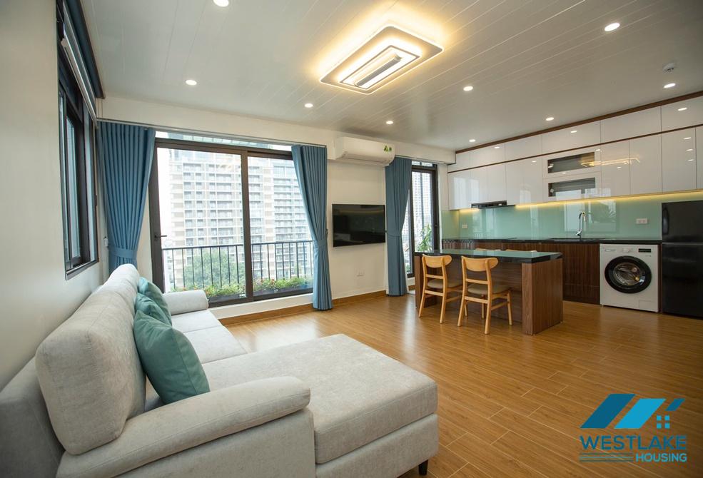 A bright one bedroom apartment on top floor for rent in Xuan Dieu area, Tay Ho, Ha Noi