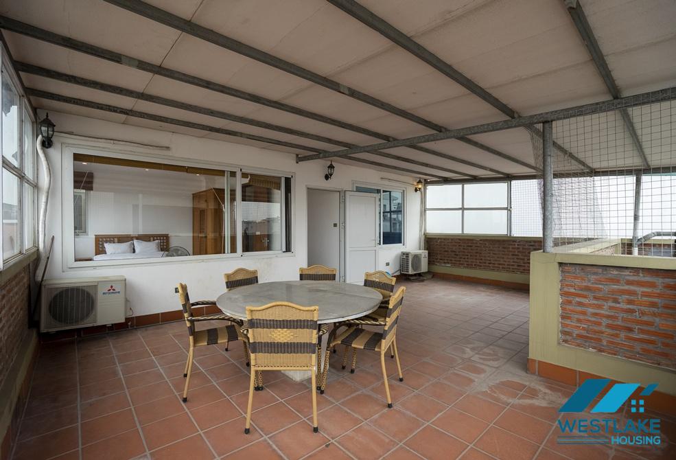 Spacious 03 bedrooms apartment on top floor for rent in To Ngoc Van area, Tay Ho, Ha Noi