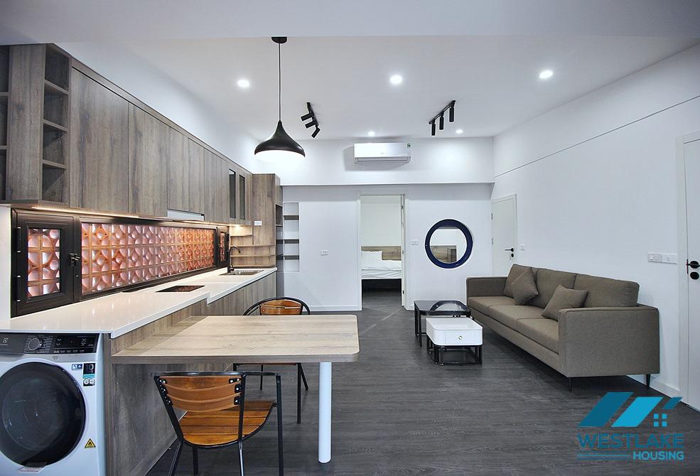 Big terrace one bedroom apartment for rent in To Ngoc Van area, Tay Ho, Hanoi