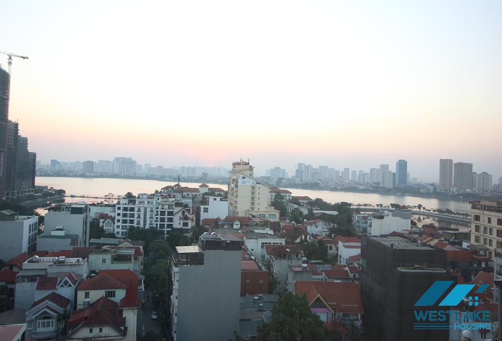 Bright one bedroom apartment on high floor for rent in To Ngoc Van street, Tay Ho, Ha Noi