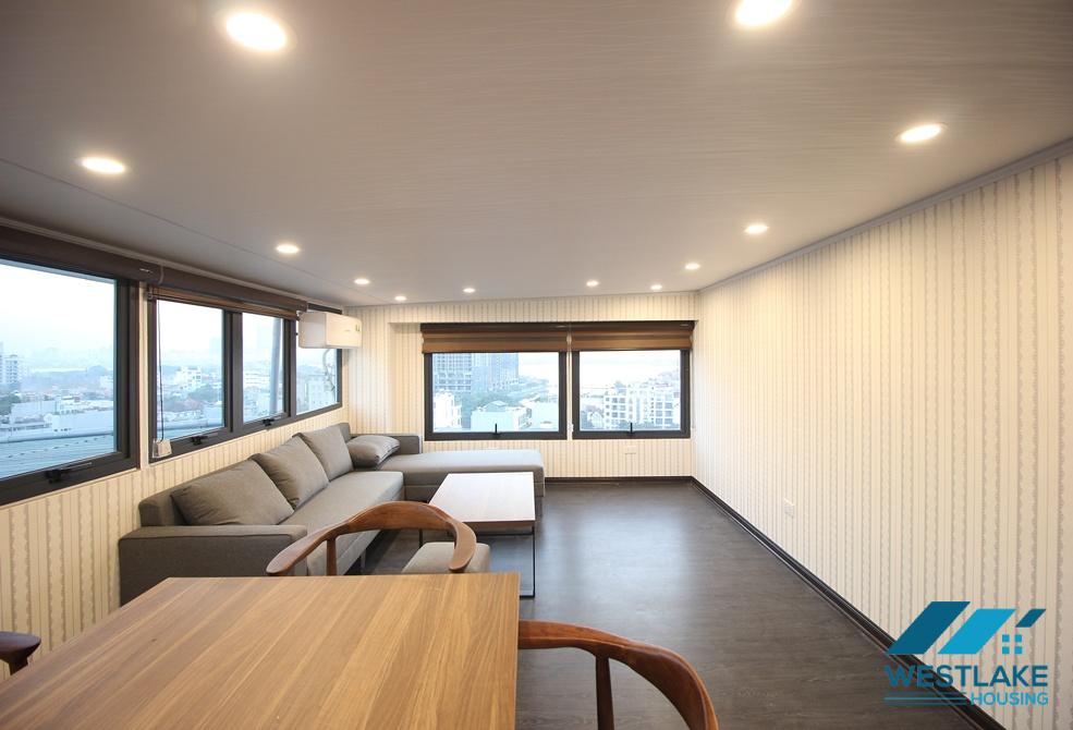 Bright one bedroom apartment on high floor for rent in To Ngoc Van street, Tay Ho, Ha Noi