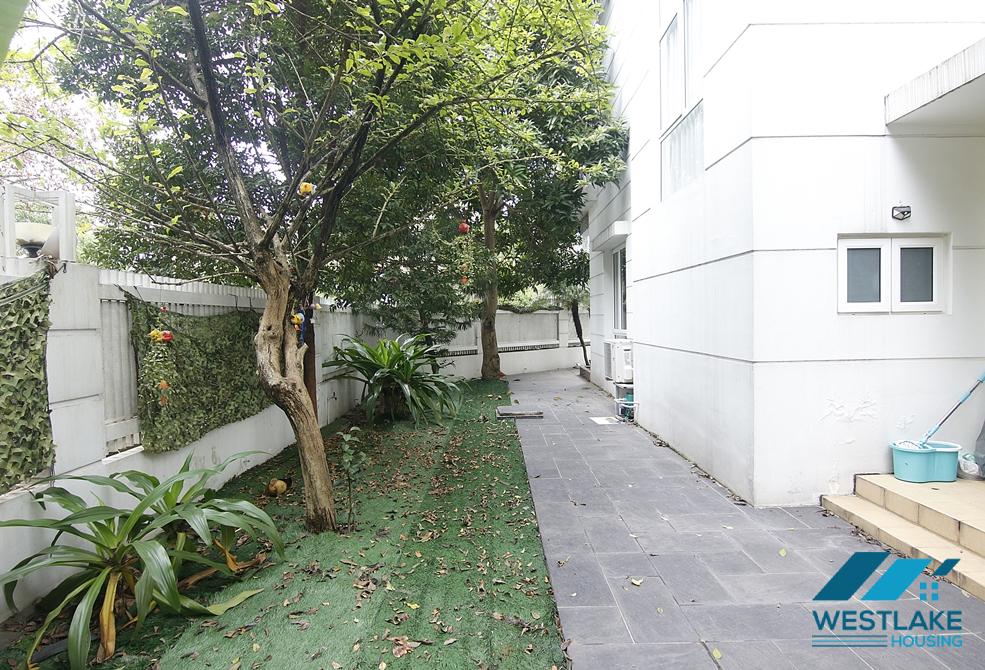Charming villa with green garden for rent in Ciputra, Tay Ho, Hanoi