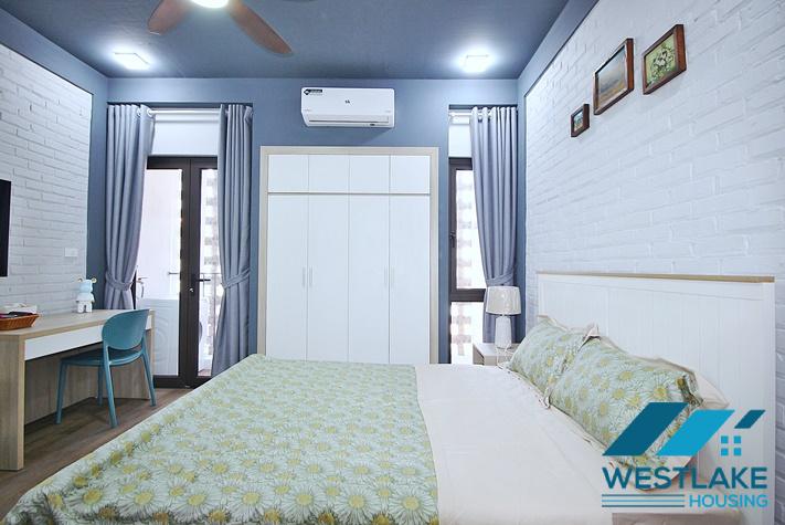 Bright and airy 2-bedroom apartment for rent on Trinh Cong Son Street, Tay Ho District, Hanoi.