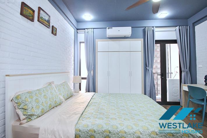 Newly renovated, modern studio apartment for rent on Trinh Cong Son Street, Tay Ho Ward, Hanoi.
