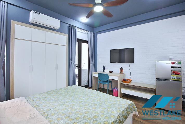 Newly renovated, modern studio apartment for rent on Trinh Cong Son Street, Tay Ho Ward, Hanoi.