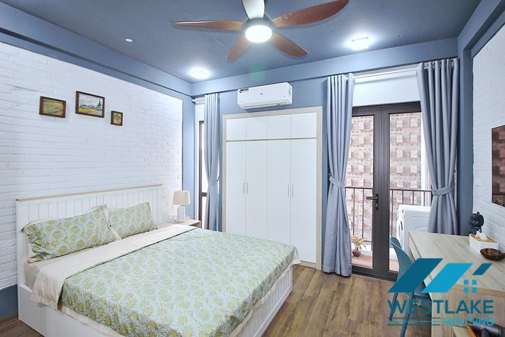 Newly renovated, modern studio apartment for rent on Trinh Cong Son Street, Tay Ho Ward, Hanoi.