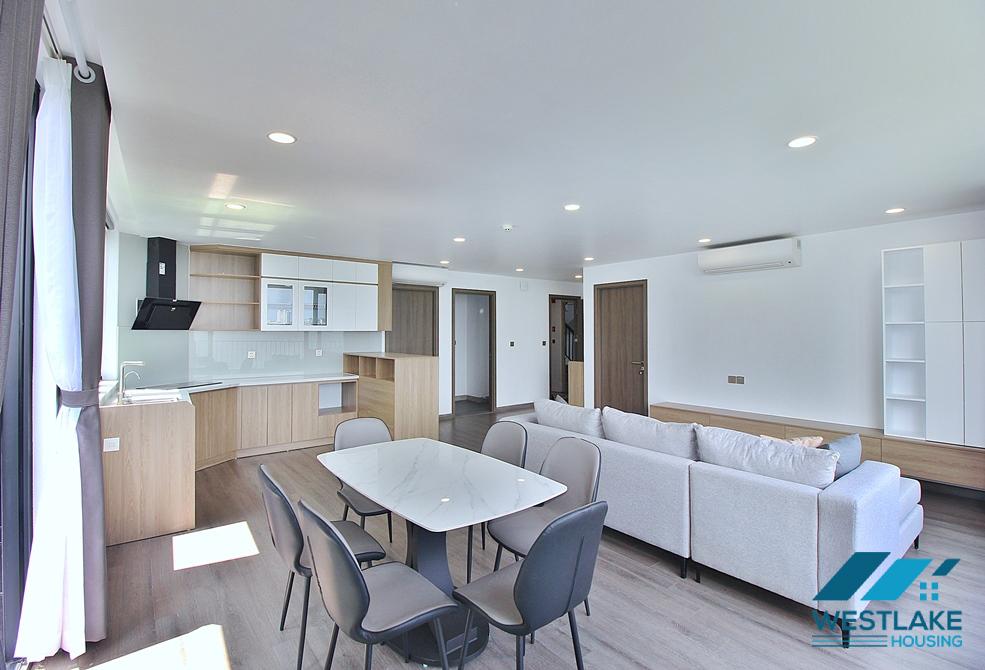 Lake view and brand new 2 beds apartment for rent in Nguyen Dinh Thi st, Tay Ho ward, Ha Noi