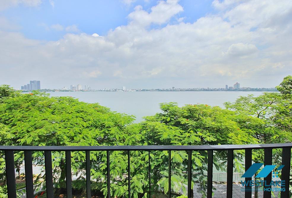 Lake view and brand new 2 beds apartment for rent in Nguyen Dinh Thi st, Tay Ho ward, Ha Noi