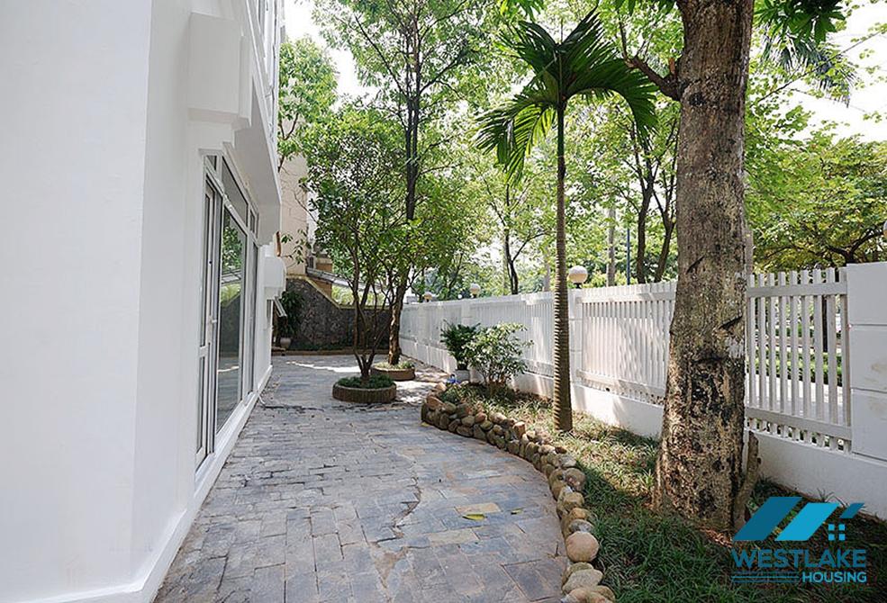 Garden and spacious villa for rent in T block, Ciputra area, Tay Ho, Ha Noi