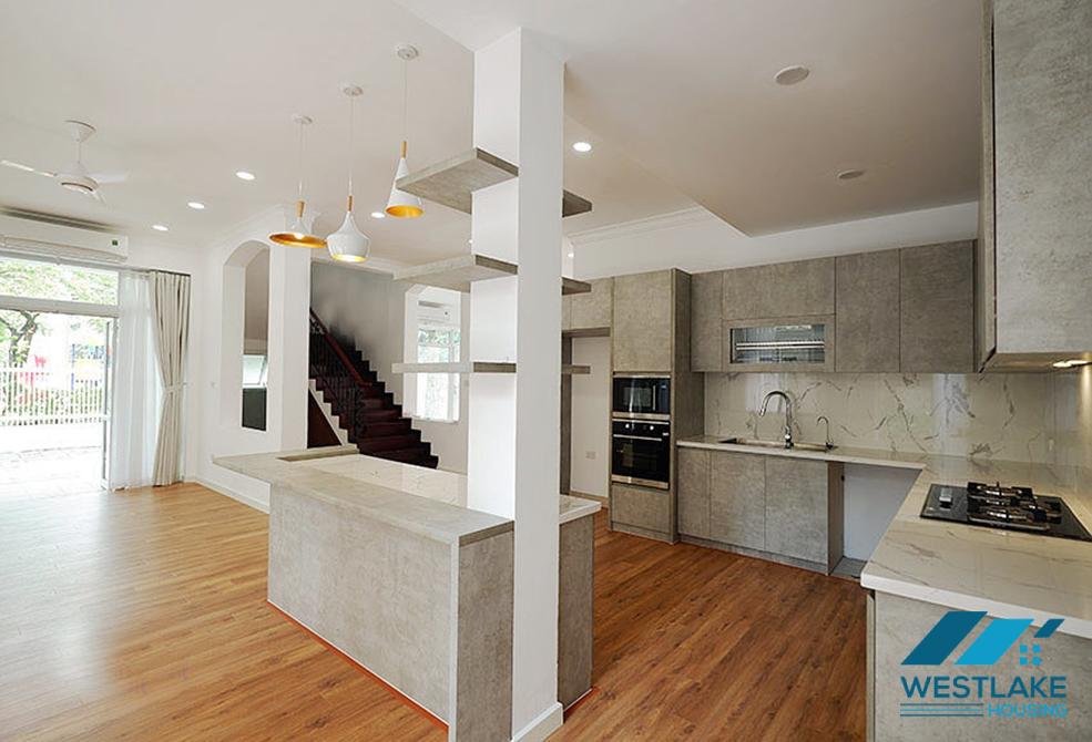 Garden and spacious villa for rent in T block, Ciputra area, Tay Ho, Ha Noi