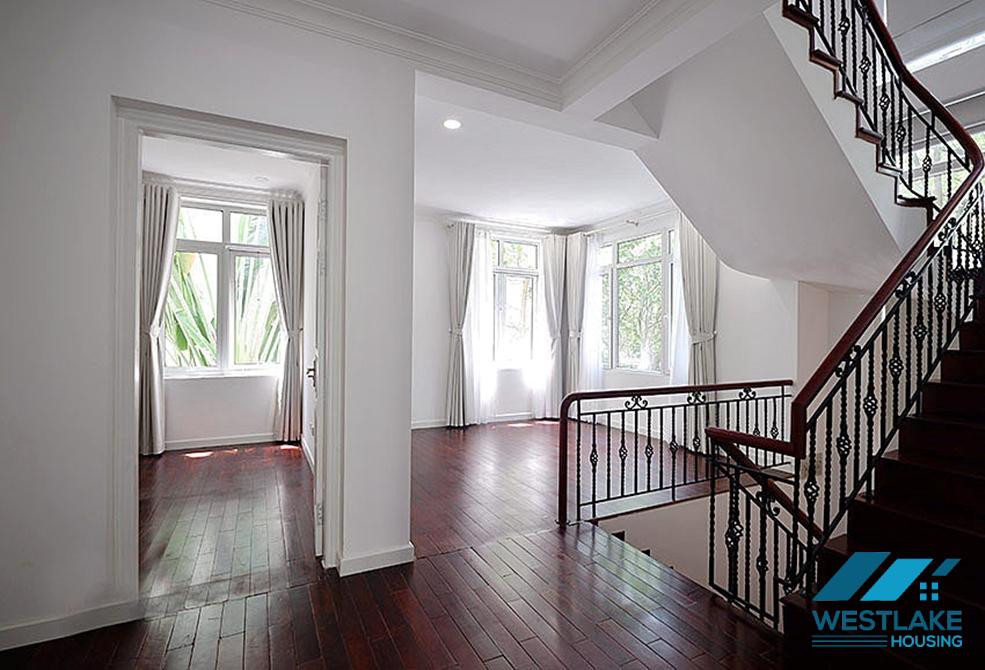 Garden and spacious villa for rent in T block, Ciputra area, Tay Ho, Ha Noi