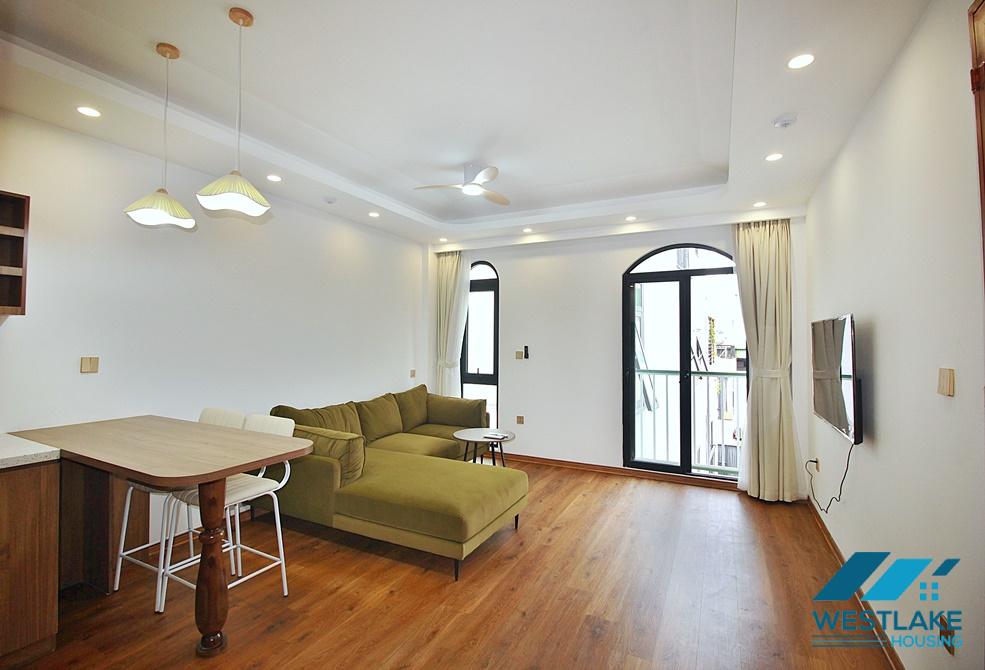Bright one-bedroom apartment for rent on Vu Mien Street, Tay Ho Ward, Hanoi.