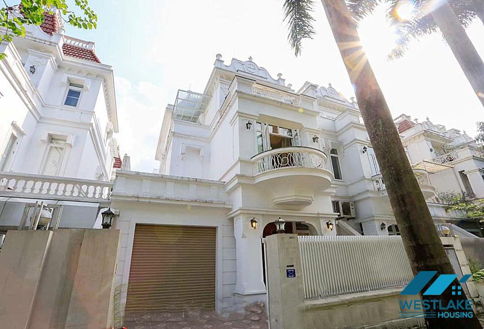 Nice house with 3 floors for rent in Block T Ciputra, Tay Ho, Hanoi