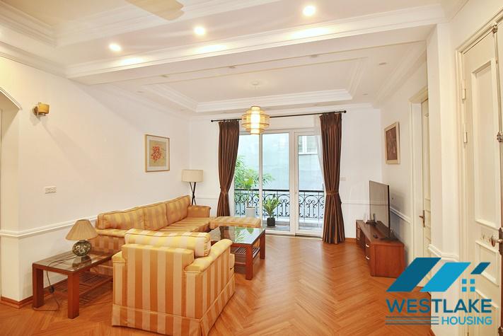Spacious and renovated 3-bedroom apartment for rent on Vu Mien Street, Tay Ho, Hanoi.