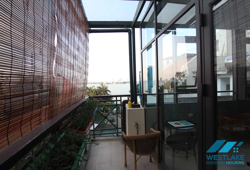 Tay Ho stylish apartment for rent by the lake with balcony