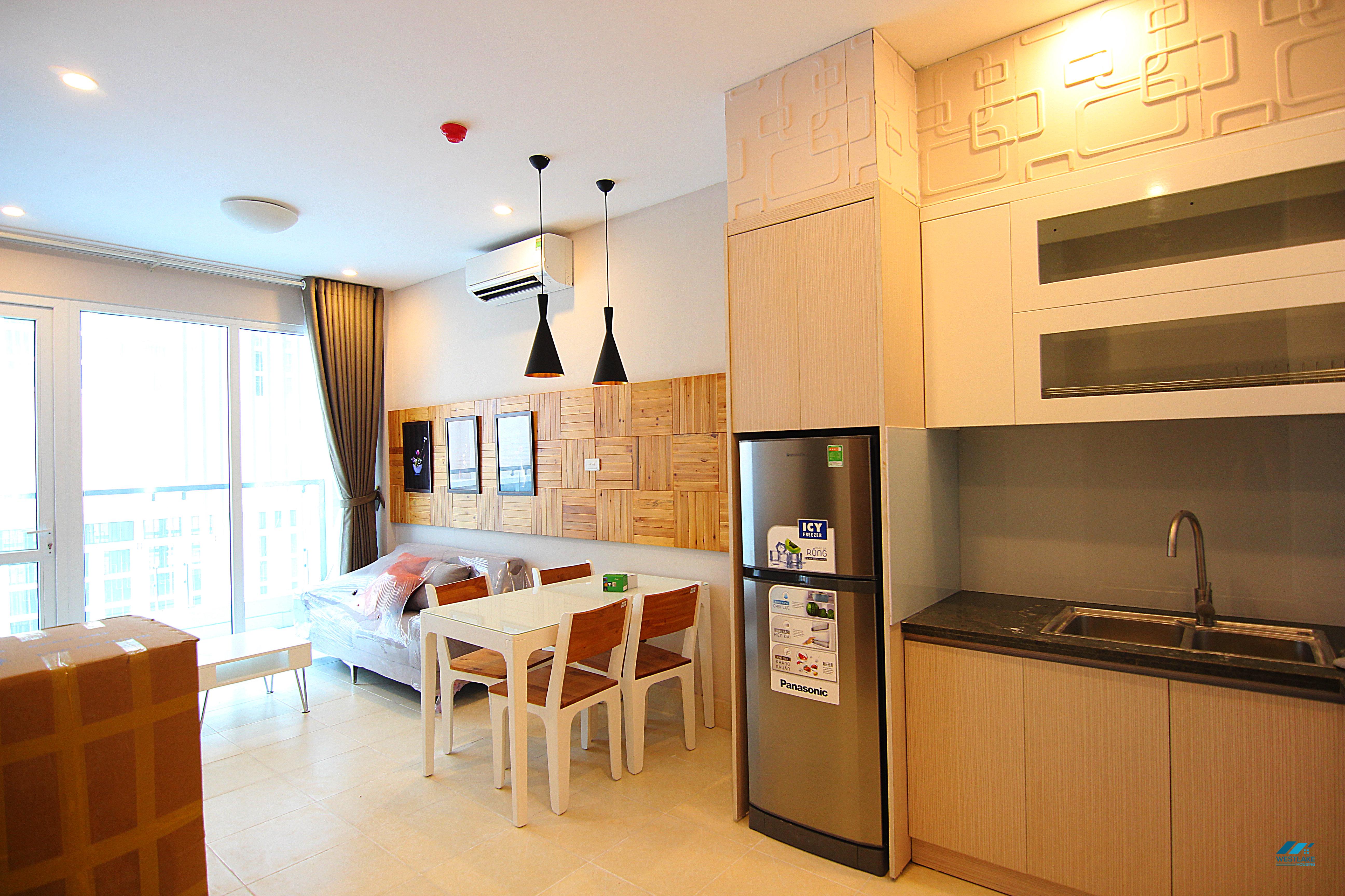 Modern and bright studio apartment for rent in Tay Ho, Ha Noi